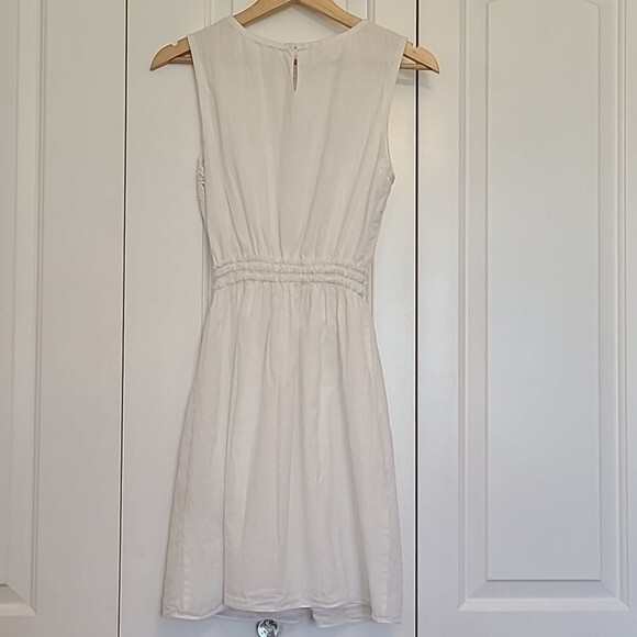 Max Studio White Sleeveless Lace Front 100% Cotton Dress Size M - Picture 5 of 11